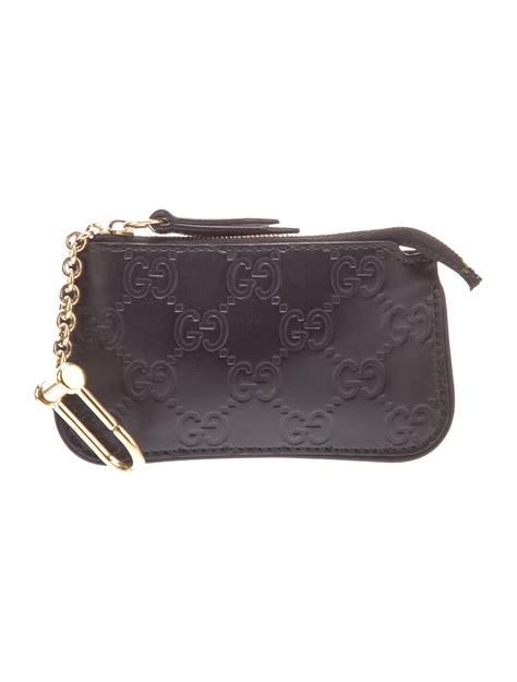 gucci key pouch black|authentic gucci keychain.